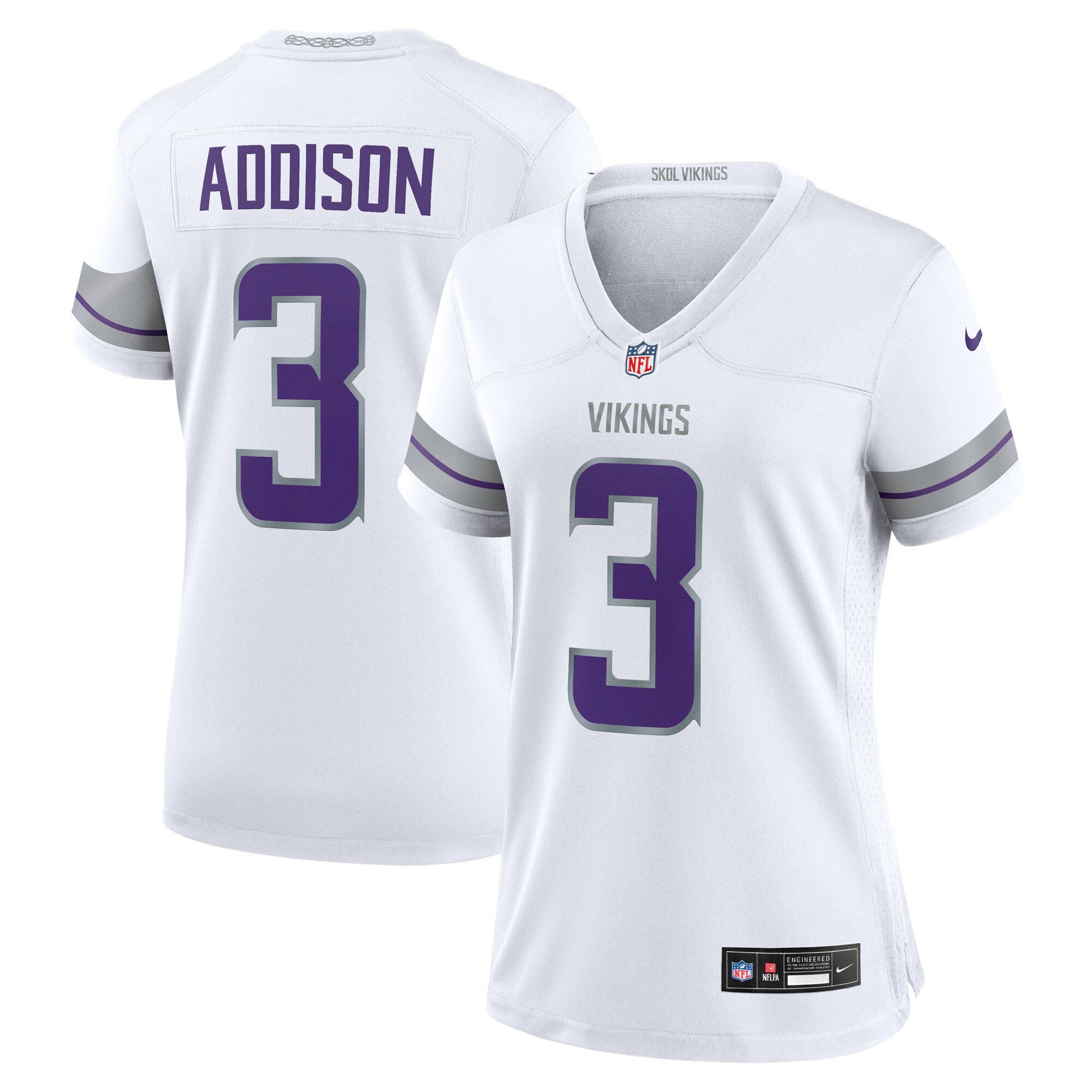 Minnesota Vikings womens nike jordan addison white minnesota vikings alternate game player jersey Collection | Vikings Online Shop