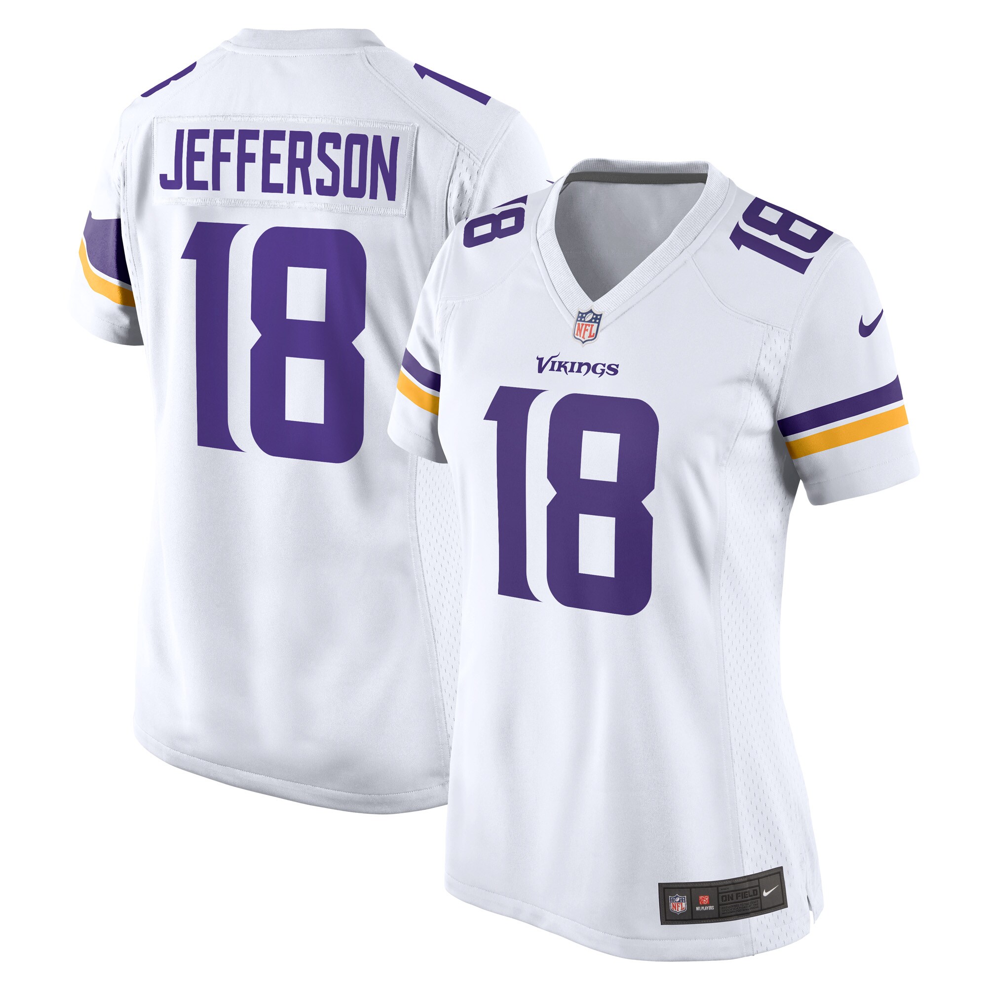 Minnesota Vikings womens nike justin jefferson white minnesota vikings game player jersey Collection | Vikings Online Shop