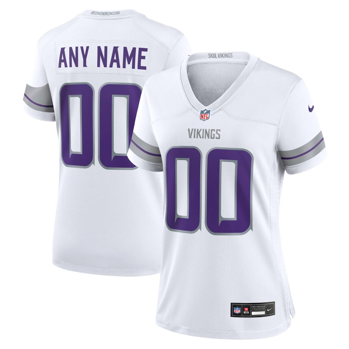 Minnesota Vikings womens nike white minnesota vikings alternate custom game jersey Collection | Vikings Online Shop