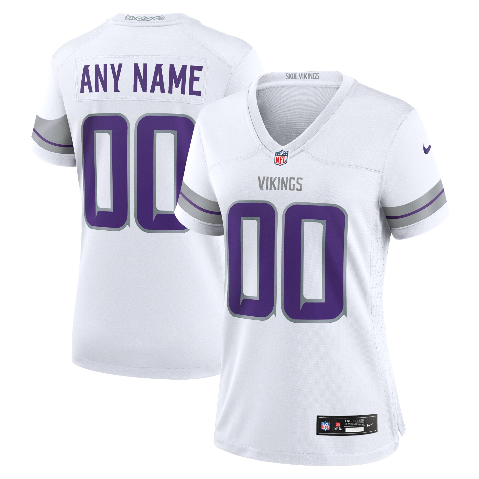 Minnesota Vikings womens nike white minnesota vikings alternate custom game jersey Collection | Vikings Online Shop