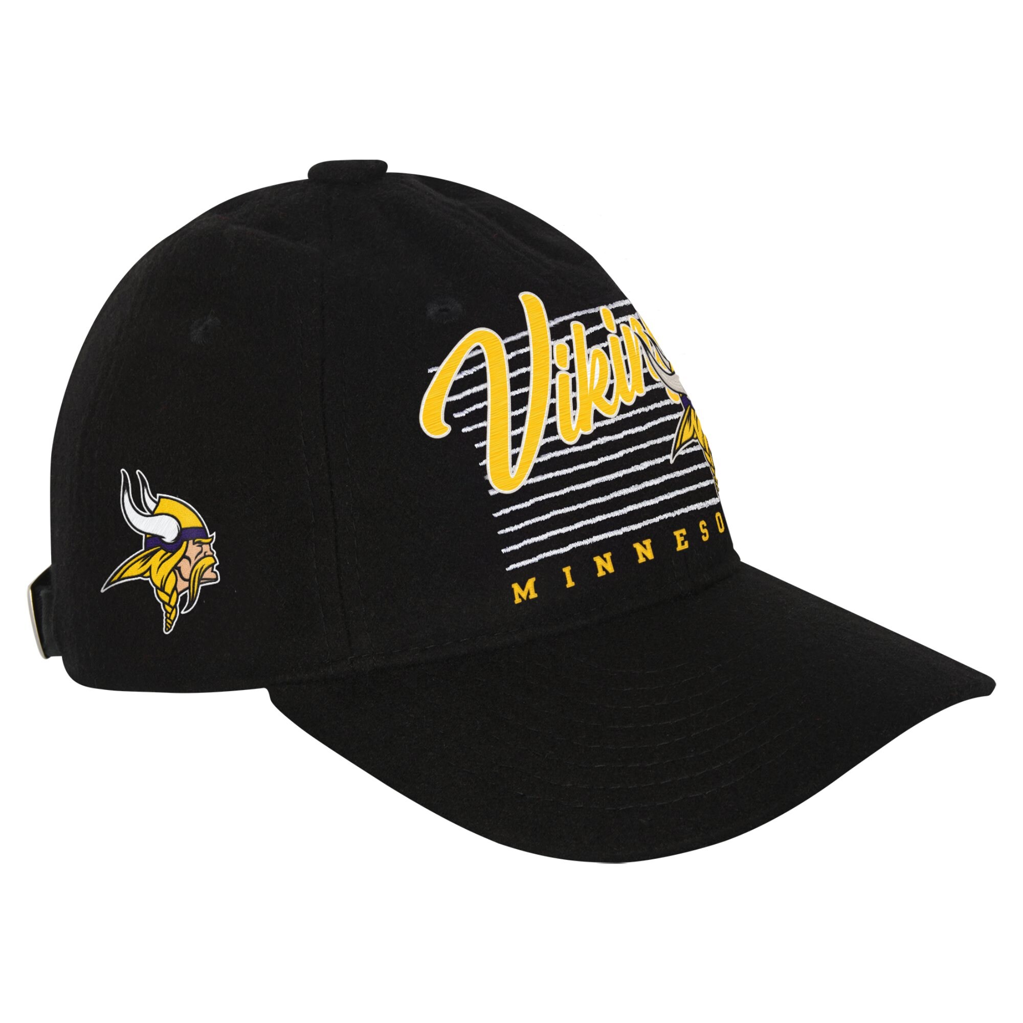 Minnesota Vikings youth black minnesota vikings retro wooly adjustable hat Collection | Vikings Online Shop
