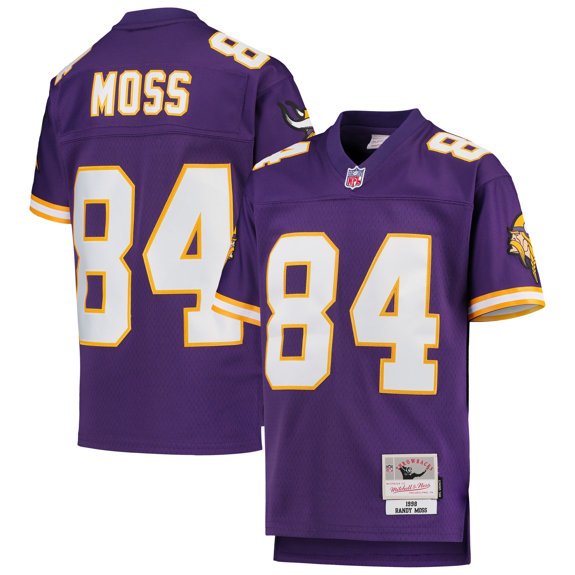 Minnesota Vikings youth mitchell  ness randy moss purple minnesota vikings 1998 legacy retired player jersey Collection | Vikings Online Shop