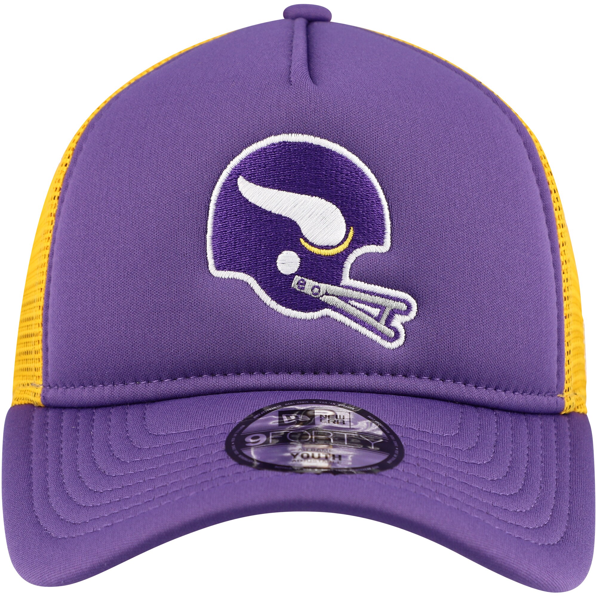 Minnesota Vikings youth new era purple minnesota vikings a-frame 9forty trucker adjustable hat Collection | Vikings Online Shop