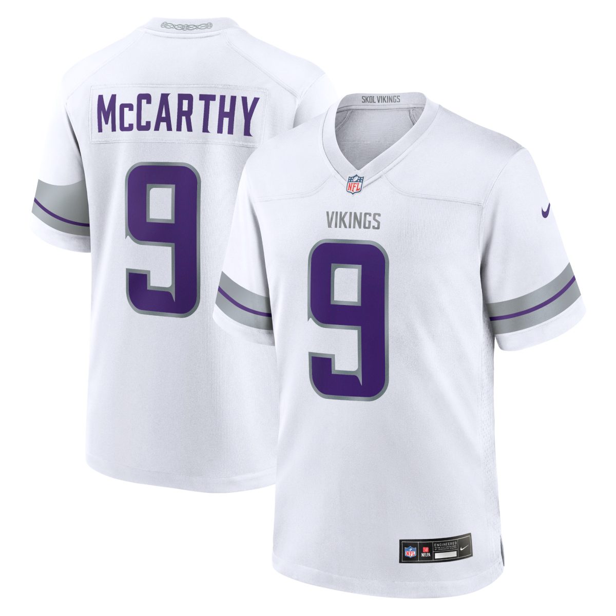 Minnesota Vikings youth nike j.j. mccarthy white minnesota vikings alternate game player jersey Collection | Vikings Online Shop