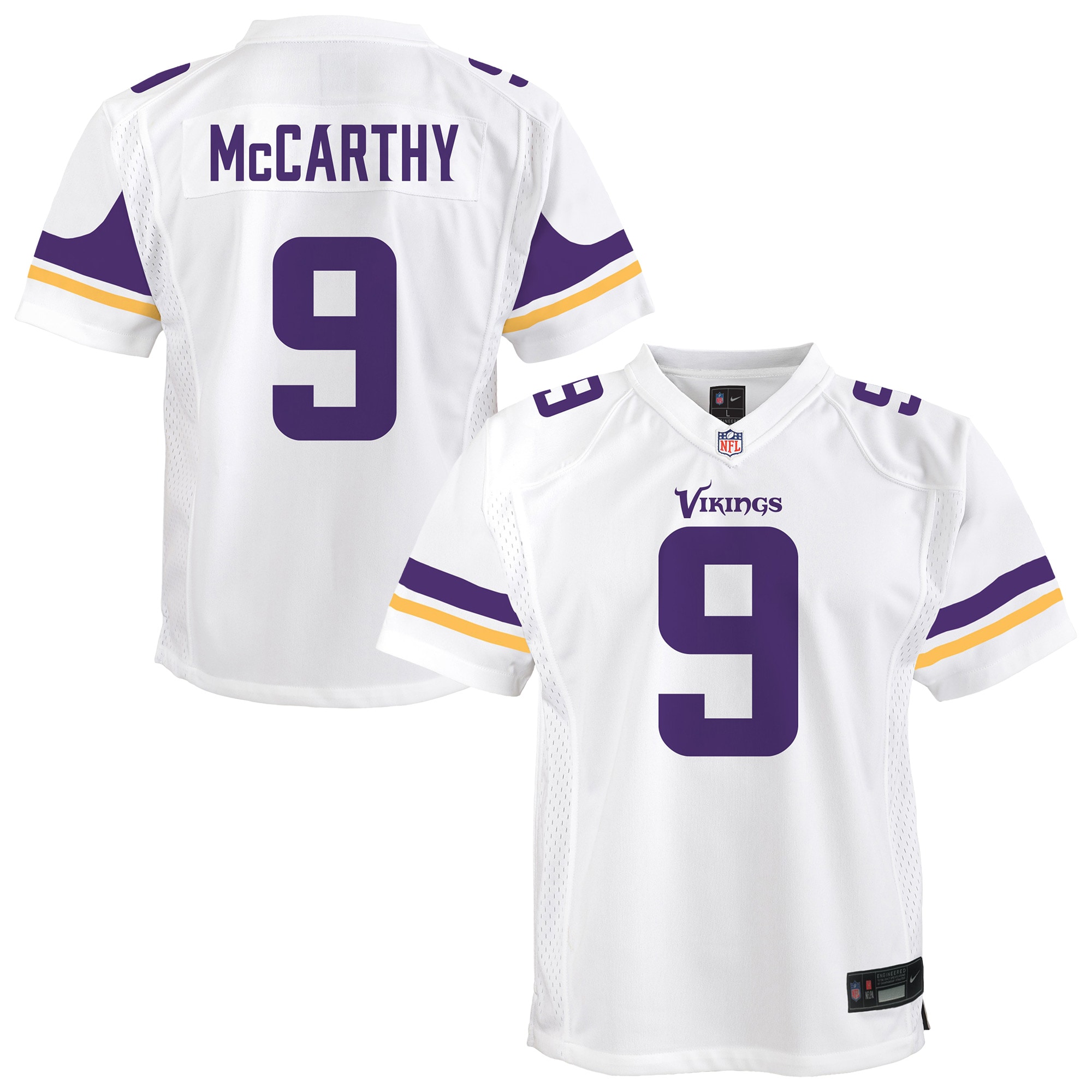 Minnesota Vikings youth nike j.j. mccarthy white minnesota vikings game jersey Collection | Vikings Online Shop