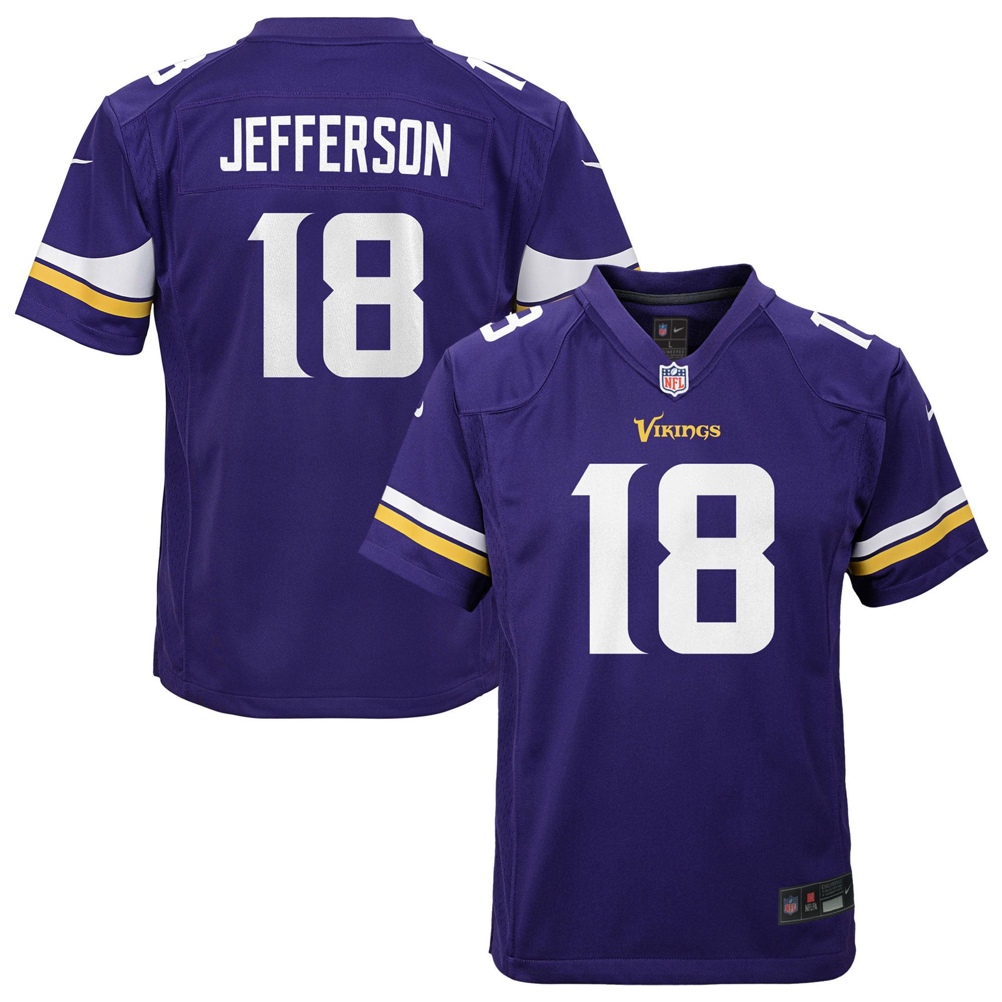 Minnesota Vikings youth nike justin jefferson purple minnesota vikings game jersey Collection | Vikings Online Shop