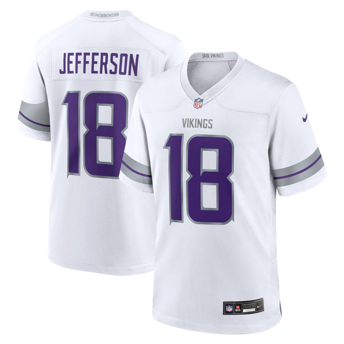 Minnesota Vikings youth nike justin jefferson white minnesota vikings alternate game player jersey Collection | Vikings Online Shop